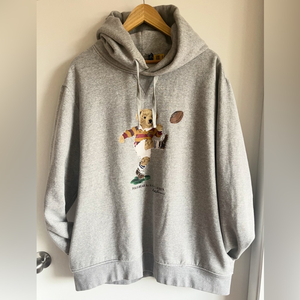 Polo by Ralph Lauren Unisex Kicker Bear Gray Hoodie